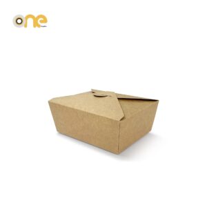 #8 Kraft Take-Out Box, 6.75″ x 5 1/2″ x 2 1/2″, 45oz, 300 pcs